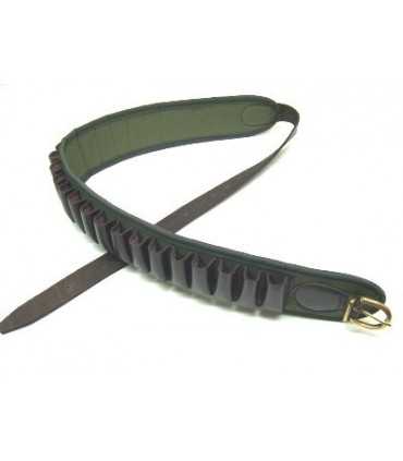 Cartuccera in cordura e pelle con 24 celle per cartucce calibro 12