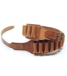 BROWN COWHIDE LEATHER CARTRIDGE BELT