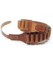 BROWN COWHIDE LEATHER CARTRIDGE BELT