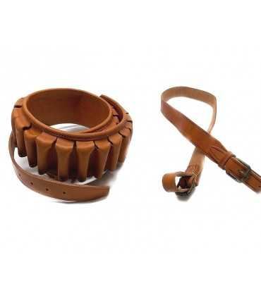 DELUXE LEATHER CARTRIDGE BELT AND SLING
