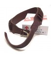 DELFIERO DARK BROWN LINED LEATHER CARTRIDGE BELT