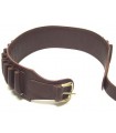 DELFIERO DARK BROWN LINED LEATHER CARTRIDGE BELT