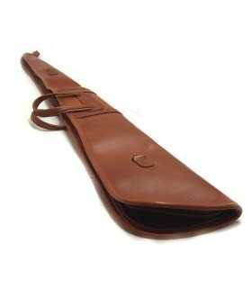 Civa brown leather sheath for rifle with zipper