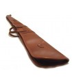 Civa brown leather sheath for rifle with zipper
