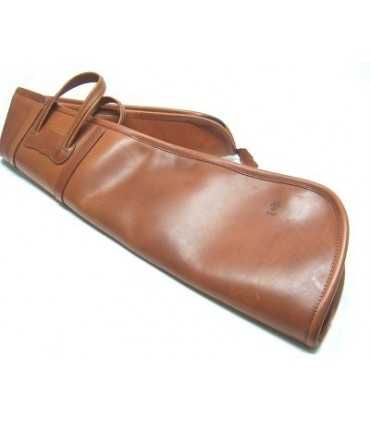 Civa brown leather sheath for rifle with zipper