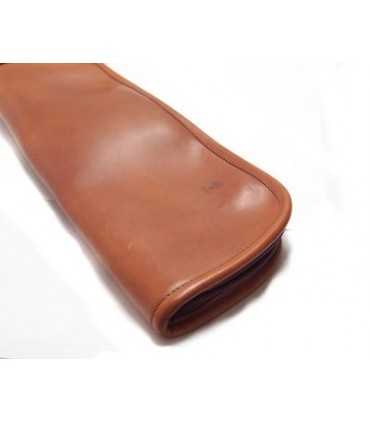 Civa brown leather sheath for rifle with zipper