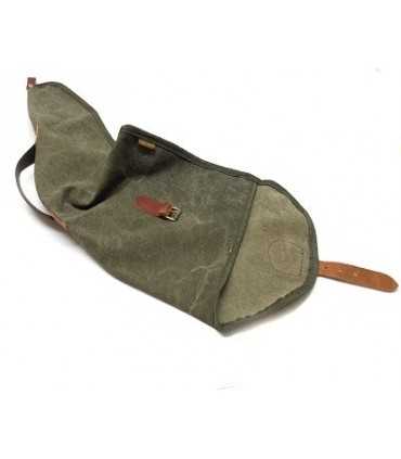 CANVAS FOLDING RIFLE CASE WITH LEATHER INSERTS