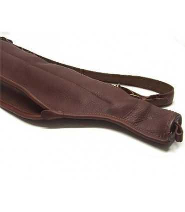 DELFIERO LEATHER TAKEDOWN RIFLE CASE FOR MOTORCYCLE OR HORSE