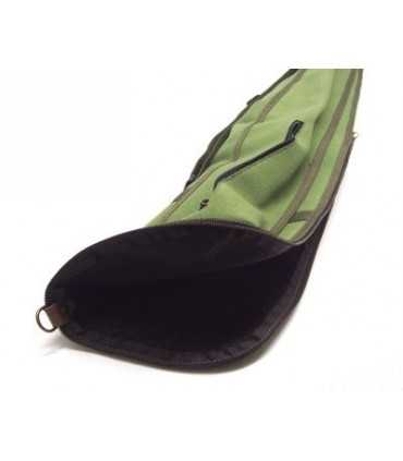 Fodero Delfiero per fucile in canvas con porta canna di ricambio - lunghezza interna 126 cm