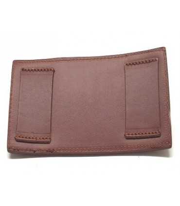 LEATHER CARABINE OPEN CARTRIDGE POUCH 10 ELASTIC LOOPS