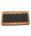 LEATHER OPEN CARTRIDGE POUCH 10 ELASTIC LOOPS