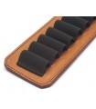 LEATHER OPEN CARTRIDGE POUCH 10 ELASTIC LOOPS
