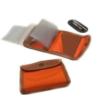 DELFIERO ORANGE CORDURA LICENCE WALLET