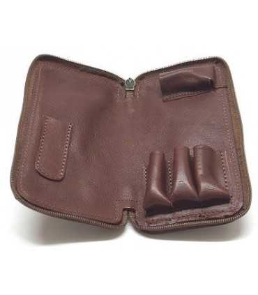 Porta strozzatori in pelle da 4 posti