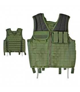 2ET06 – Gilet tattico in rete con tre porta caricatori compatibile sistema MOLLE