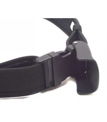 2V52 - Cinturone in cordura con fibbia a sportello e fori per manette in plastica