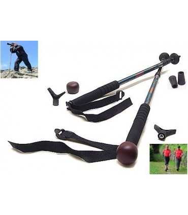 Coppia bastoni telescopici Crispi da trekking nordic walking per escursionismo-outdoor