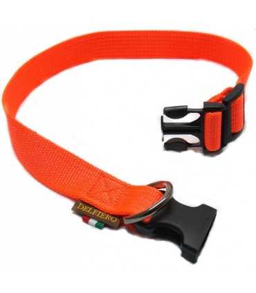 Collare Delfiero nylon arancione 2,5x60 cm per cane