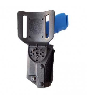 VKZ8 - Fondina in polimero termoformato per Glock 17 19 22 23 con torcia e/o laser