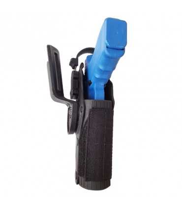 VKZ8 - Fondina in polimero termoformato per Glock 17 19 22 23 con torcia e/o laser