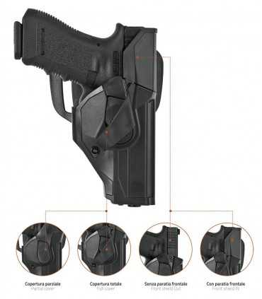 DCHO8 - Duty "CAMA" open holster: Professional polymer injection molded holster
