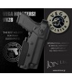 VKZ8 - Fondina in polimero termoformato per Glock 17 19 22 23 con torcia e/o laser
