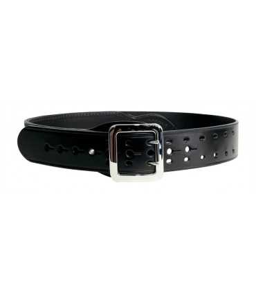 1V58 - Reinforced leather duty belt with two hooks closure - height 5 cm