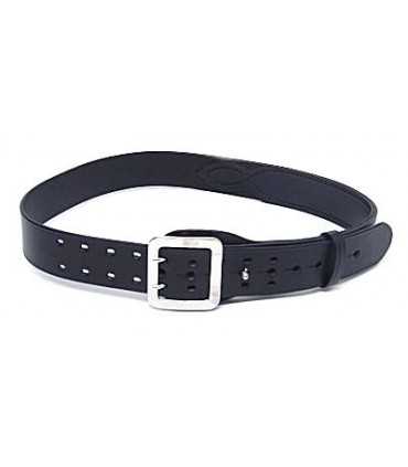 1V58 - Reinforced leather duty belt with two hooks closure - height 5 cm