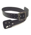 1V58 - Reinforced leather duty belt with two hooks closure - height 5 cm