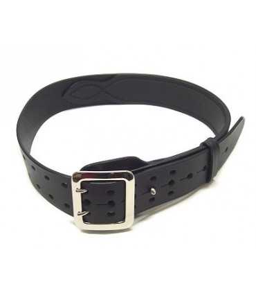 1V58 - Reinforced leather duty belt with two hooks closure - height 5 cm