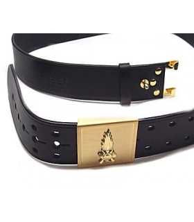 1V57 - Leather duty belt with two under bucle clousure for "Guardia di Finanza"