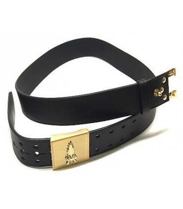1V57 - Leather duty belt with two under bucle clousure for "Guardia di Finanza"